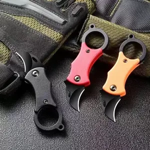 [Not For Sale]Mini Portable Folding Fruit Knife, Pocket Ring Utility Tool, Compact EDC Knife for Outdoor Camping & Daily Use, Random Color,1pc Purchase-Automatically (Do NotOrder Separately)