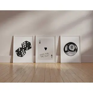 3-Piece & Wall Art Set, Fashion Gallery Frame Paintings, Apartment Dorm Decor, Canvas Prints, Office Decoration Gift