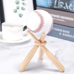 Baseball Stand Holders Balls Display Bat Wooden Stand Holder Display Centerpieces Tables for Baseball Sports Lover