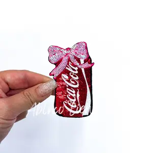 Small Coke Sequins Iron On Patch