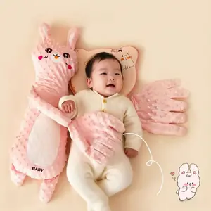 Viral Baby Soothing Hugging Pillow – Soft Cotton Animal-Shaped Sleep Aid with Gentle Patting, 3-Level Adjustable & Remote Control.Available in Green Dino & Pink Bunny – The Mom Must-Have for Better Infant Sleep!