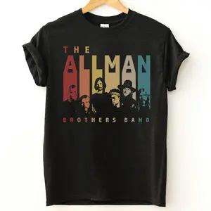 [Sale Up To 40%] The Allman Brothers Band Vintage T-Shirt, The Allman Brothers Band Graphic Tee, Rock Shirt, Retro Music Shirt Unisex