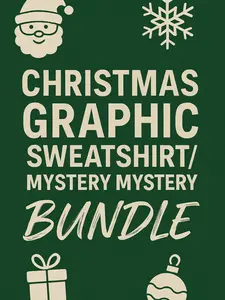 (2) Christmas Graphic Sweatshirt/Hoodie Mystery Bundle