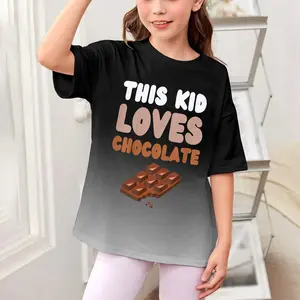 Kids This Kid Loves Chocolate Fun Novelty Kids Funny Food T-Shirt