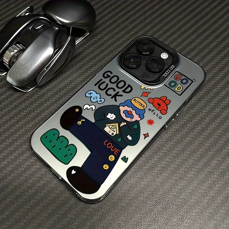 Lucky Smiling Grandpa, a new and fashionable design, compatible with iPhone 17/16/15/14/13/12/11/X/XS/XS Max/XR/16E/7P/8P, and can also be used as a stylish screen protector., Accessories, Smartphone, Cellphone, Handheld,summerwins