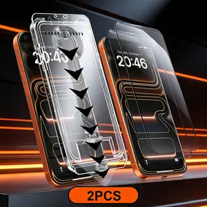 [2PCS]  Screen Protector-Dust-free Applicator,for iPhone 17/16/15/14/13/12/11,Samsung S26/S25/S24/S23/S22plus ,Privacy/High Definition , Headset Covered Fully Protection, electroplated oleophobic layer