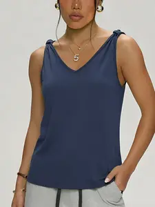 Women's Modal Soft Fabric V-Neck Sleeveless Sports Vest, Loose Fit Top, Sleeveless Gym Tops, Sleeveless Gym Clothing, for Gym, Outdoor, Running, Daily Commute Wear, Soft Breathable Vest, Breathable Activewear