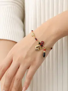 Gold Plated Brass Azabash Bracelets,Adjustable Evil Eye Pendant Bracelet,Boho Evil Eye Jewelry for Women,Trendy Bangles
