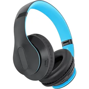 Headphones Over Ear, 65H Playtime HiFi Stereo Headset with Microphone and 6EQ Modes Foldable V5.3   Headphones for Travel Computer Laptop