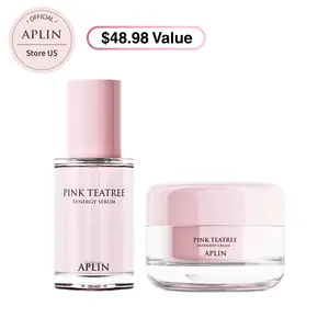 【On Sale】[APLIN Official] Pink Tea Tree Effect duo - Skin Moisturizer, Facial Moisturizer, Acne Treatment, Korean Skincare, Hydrating, Soothing, TeaTree, Centella asiatica, Hyaluronic Acid, Niacinamide, Ceremaide NP