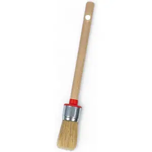 1 Inch Chalk & Wax Round   - High European Quality -  Bristles - for , , Walls, Art, Trim & Furniture - for , Oil, Stain, Chalk, Wax & Latex Paints