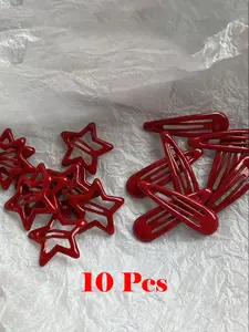 Cute Star Water Drop Shaped Hair Clips, 2024 New Style Fashionable Hair Accessories for Women & Girls, Minimalist Headwear Suitable for Thick Hair Hairstyles Ideas Hairpin