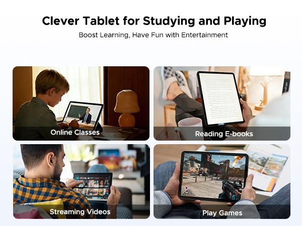 P10 10.1" Android 16 Tablet with Keyboard & Pen, case, 48GB+128GB, 7000mAh, 90Hz Display, Unisoc T310 Quad-Core, Dual Speakers, Gemini AI Tablet, Blue