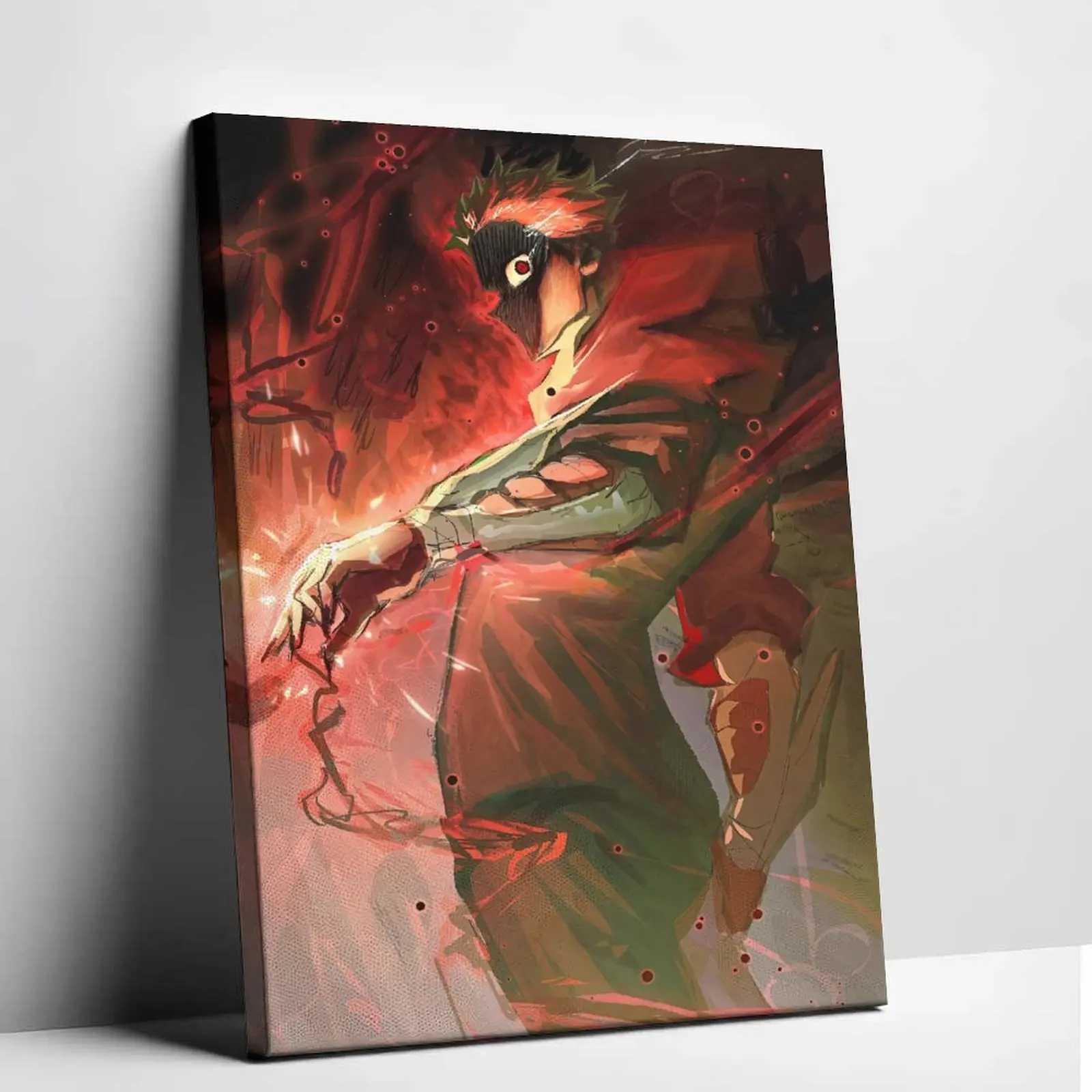 Yuji Itadori Jujutsu Kaisen Canvas     Dark Aesthetic Crimson Black Flash Painting Prints Modern Home Decor Boys  Bedroom Studio Game  Artwork     Print