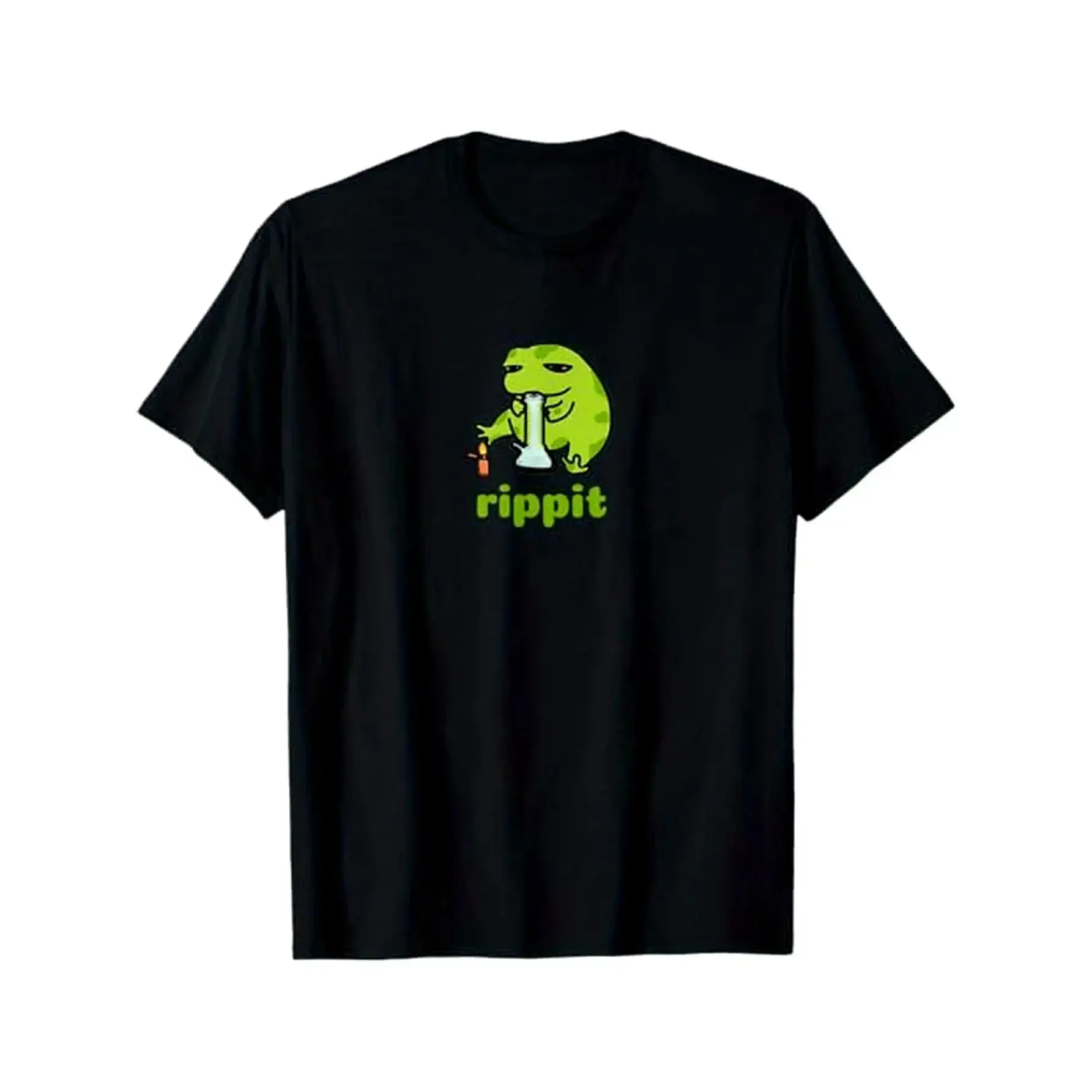 funny shirts for men Rippit Stoner Frog Smoker Theme Men and Women T-shirt, S-XXXL% Cotton, Friend Gift,, Black , Adult funny T-shirt, Gift for Woman and Man, weekend casual, minimalist style, Martin Luther King Jr. Day,