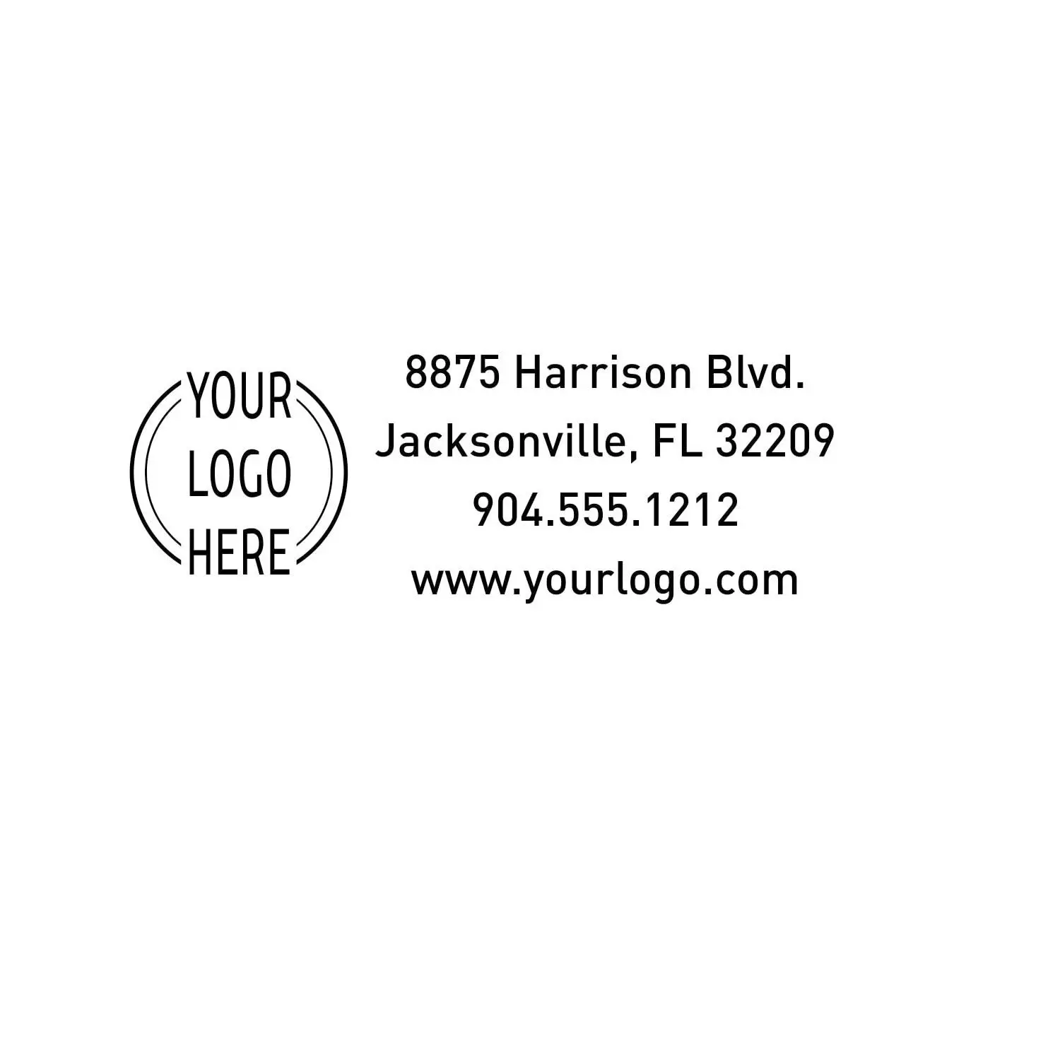 Imprue Custom Rectangle Logo Return Address Stamp - Custom Text - Self-Inking Stamper - Rubber Personalized Stamp - Stamps for Local Business - Personalized Business Stamps