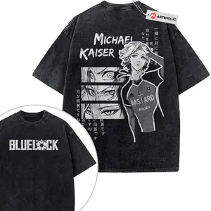 Michael Kaiser Blue Lock Anime Vintage Tee 2-Sided Unisex S-5XL, Graphic Tee