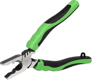 6" Stripped Screw Extractor Pliers with Wire Cutter, Crimper & Stripper, Non-Slip Jaws