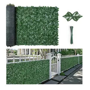 96x72 in Strengthened Joint Artificial Ivy Privacy Fence, Green Wall Screen Faux Hedge Vine Leaf Decoration for Outdoor Garden Home Improvement & Garden Supplies
