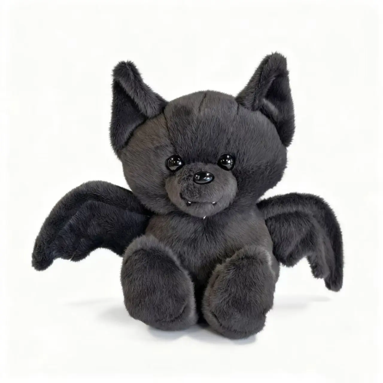 Halloween Black Bat Plush Toy, Soft Stuffed Black Bat Animal Doll, Spooky Cute Goth Plush for Halloween Home Party Decoration Holiday Gift