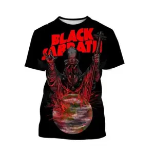 Black Sabbath Heavy Metal Band Vintage Washed T-Shirt | 3D Printed Dark Style Unisex Tee (Multiple Designs)