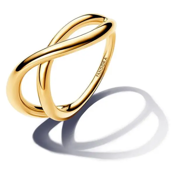 Pandora Organically Shaped Infinity Ring 14k gold plating 163318C00-56