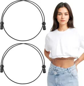 2-Pack Adjustable Shirt Tuck Bands for Women Invisible Elastic Stay Belt to Crop Tuck & Style Tops Sweaters & Shirts Lightweight Fashion Accessory