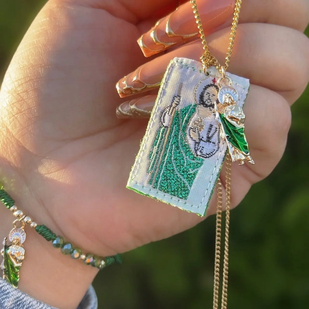 San Judas escapulario necklace
