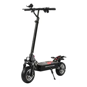 Folding Dual Motor 3200W Electric Scooter , aluminum alloy 10 inch off road  adults electric scooter with seat,Max speed 45mph dual hydraulic disc brake kick scooter with big display