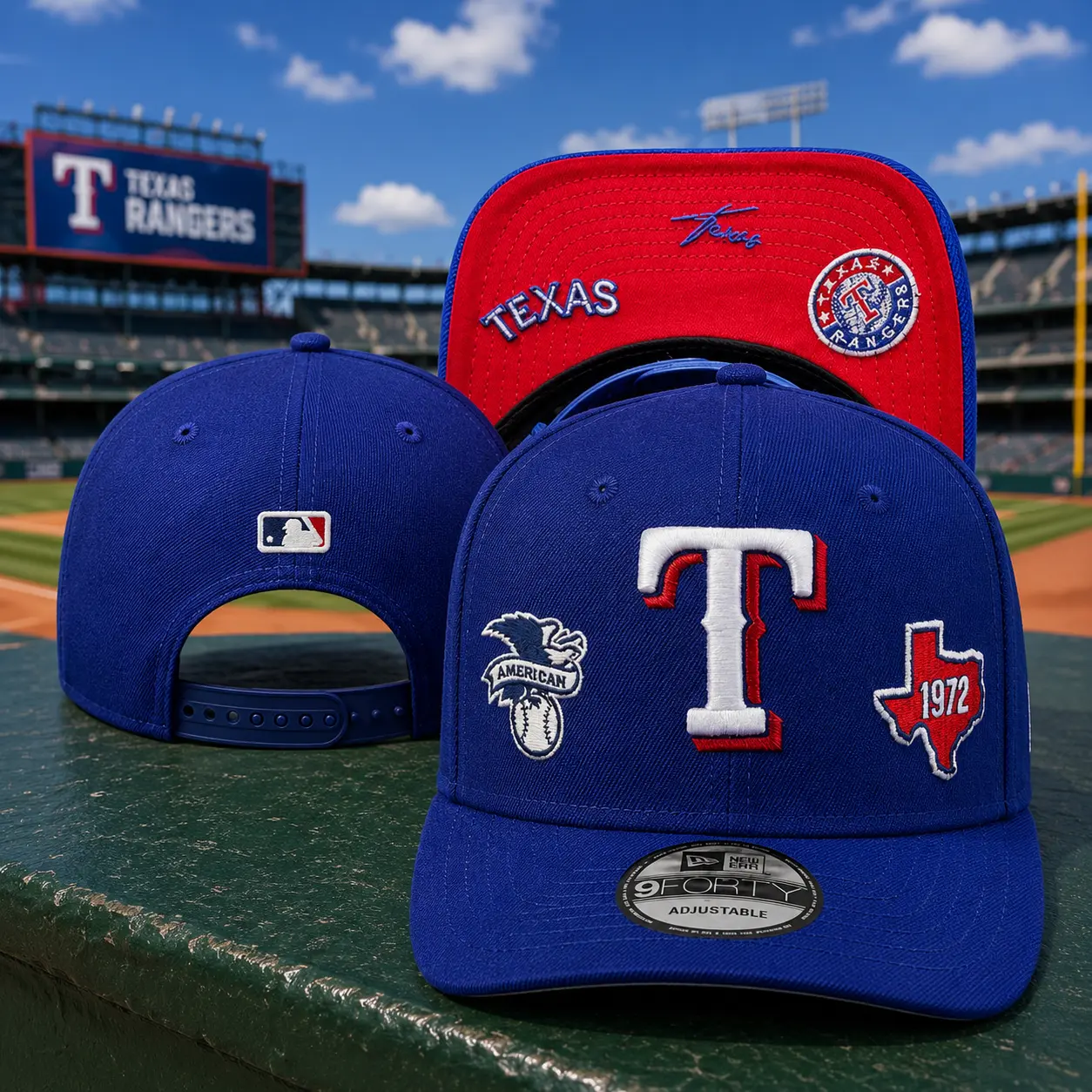 New Era Texas Rangers 9FIFTY Snapback Hat – Royal Blue Adjustable MLB Baseball Cap