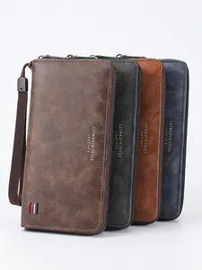 Men's Business Solid Color Long Wallet, Fashionable Zipper Wallet for Daily Used, Casual Trendy Versatile High-quality Daily Wallet, Business Wallets
