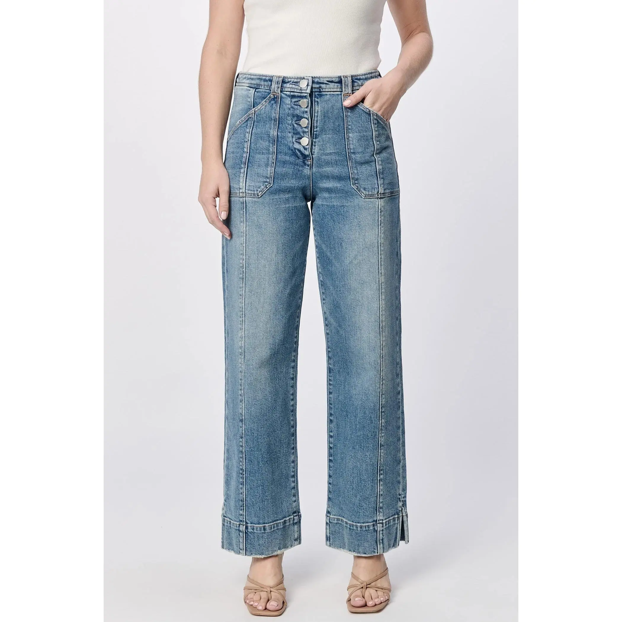 Dear John Holly Straight Leg Jean in Vintage Flow
