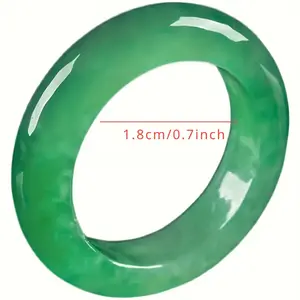 Myanmar Ring Natural Stone pincky Ring Ice Green Finger Ring Unisex Full Green Thumb Ring Elegant Casual Ring Statement Ring