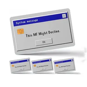 System Message Decline Credit Card Skin – Humorous and Durable Custom Card Cover