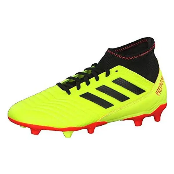 adidas Predator 18.3 (mens) Fg Footbal Shoes, Yellow/Core Black/Solar Red, 12.5 UK