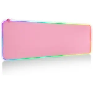Pink  Pad | RGB Gaming  Pad Pink (Create Your Dream Setup) Large LED Mousepad Mats for Desk with 8 Light Modes, Smooth Gliding, and Easy to Clean - Girl Gaming Accessories