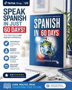 Spanish in 60 Days Paperback – Spanish Language Learning Workbook, Beginner Spanish Study Guide with Slang, Phrases & Grammar