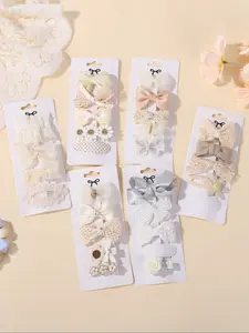 4/5 Piece Bohemian Style Sweet Kids Bow Hair Clips, Cute Baby Fashion Accessories Gift Set, Ideal for Hair Decoration, Hair Accessories Sets