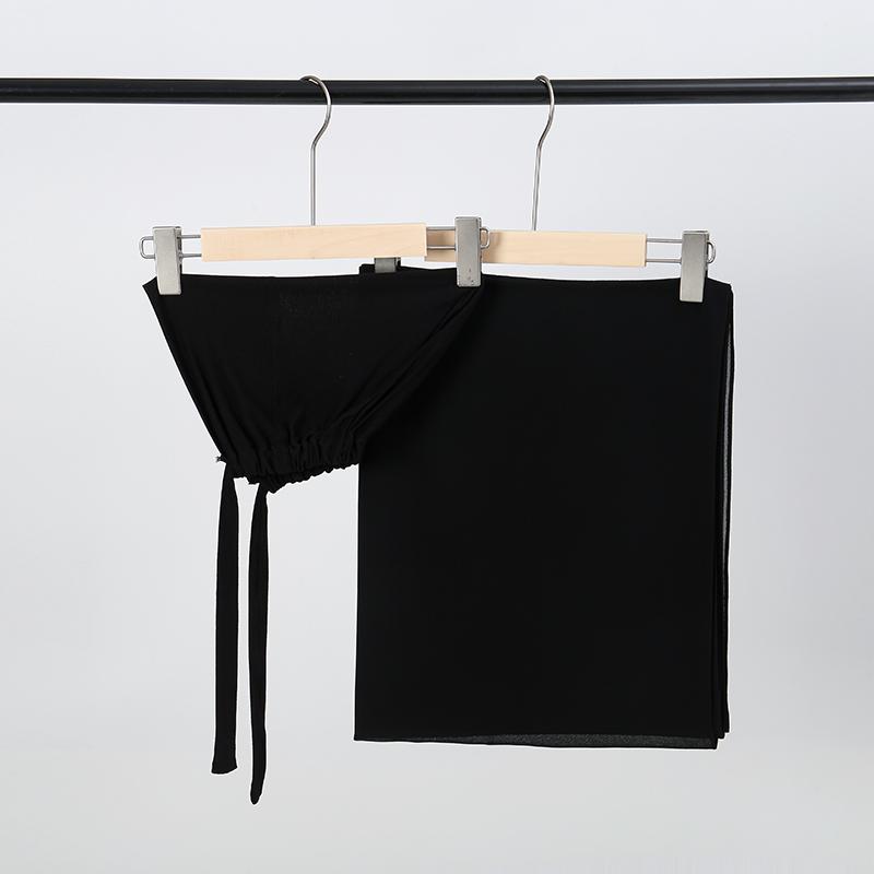 Muslim Chiffon Instant Hijab Head Scarf with Matching Tie Back Jersey Undercap Tudung Modesty