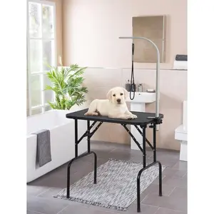 32in Dog Lover And Dog Mom Love Grooming Table Foldable Home Cat/Dog Lover Gift And Dog/Cat Mom Love Pet Bathing Station With Adjustable Height Portable Drying Table