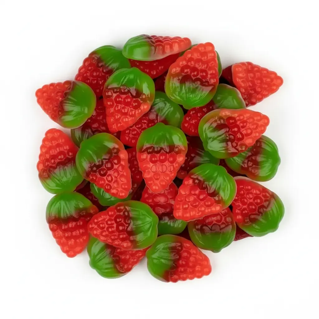 Strawberry and Cream Gummies Candy Fruity Chewy Soft Sweet Strawberry Gummy Treat