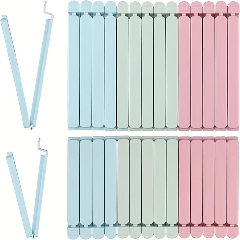 Set of 27 Reusable Clips for Sealing Food Bags, Ideal for Potato Chips And Bread. These Kitchen Storage Additions Feature a User-Friendly V-Shaped Design That Protects Against Moisture And Dust, Ensuring Your Food Stays Fresh