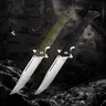 Foldable Stainless Steel Camping Knife - Non-Slip Plastic Grip Outdoor Survival EDC Tool, Wood Carving Hand Gadget, Tools and Unique Gifts for Man, Camping Knives