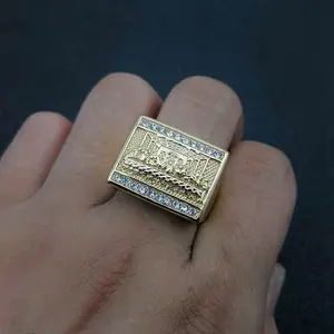 Titanium Steel Judas Thirteen Apostles Men's Ring New Hip Hop Style