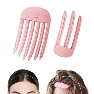 Root Booster Clips for Voluminous Hair, Add Volume to Thin or Flat Hair, Easy to Use for Sleek Fluffy Bangs (Light Pink, 2-Pack)
