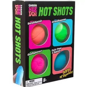 NeeDoh Teenie HotShot Squeeze Toy (4 Pack) - Stress Relief Toy