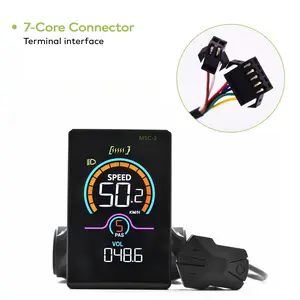 M5c-2 Sm7pin Electric Bike Computer LCD Display, Uart 2 Protocol, Wired & Bluetooth-compatible Advanced Version, Connects to Cycling APP