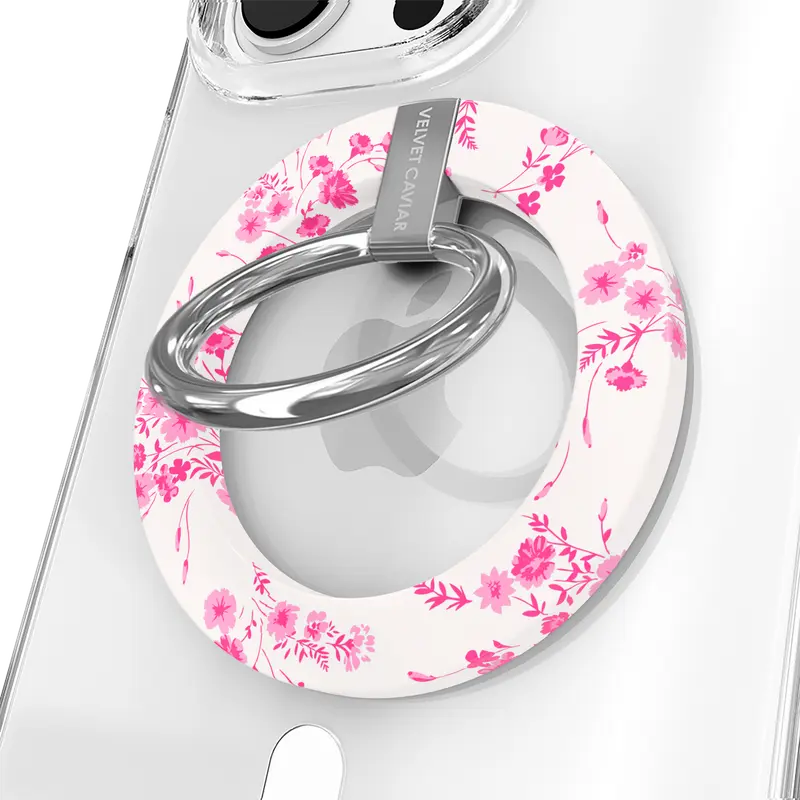 Velvet Caviar French Rose Floral MagSafe Grip Ring – Magnetic Phone Stand & Grip with Elegant Floral Design