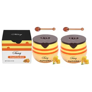 2counts Honey Moisturizing Lip Mask Nourishing and Hydrating, Smooth and Moist Lips, Non-Sticky, Gently Caring for Your Lips