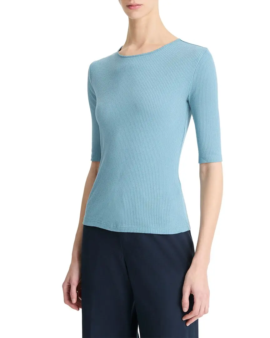Vince Rib Elbow Crewneck Shirt